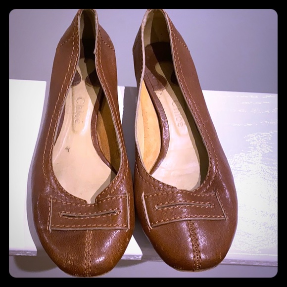 Chloe camel brown ballet flats - Picture 1 of 7